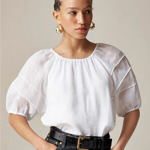 J. Crew BLACK Sheer Blouse NEW